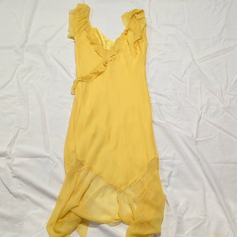Asymmetrical Yellow Dress
